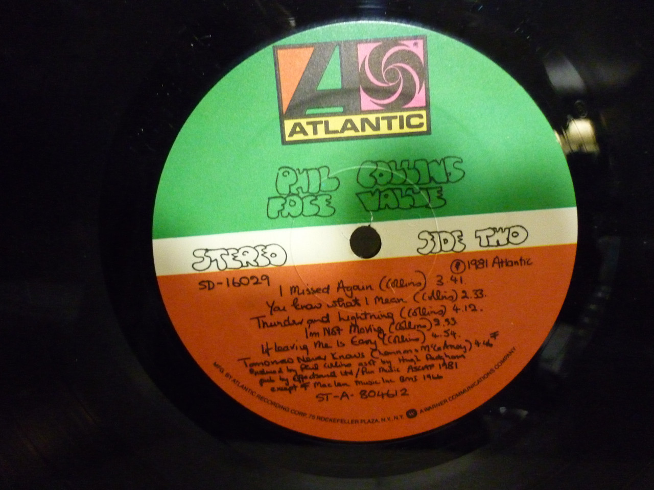 Phil Collins - Face Value Vinyl LP Record Album