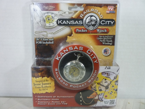Kansas City Railroad Pocket Watch New Sealed