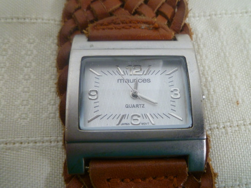 Maurices Quartz Watch Unisex w/ Braideed leather band