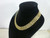 18" Monet Gold Tone Curb Statement Ladies Necklace 15mm Width