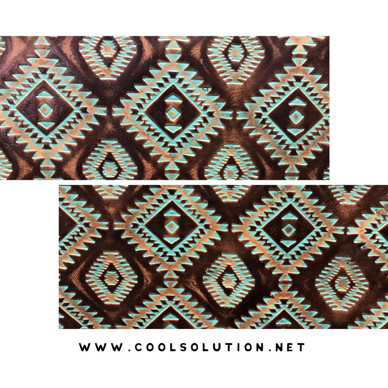 Country Gal Must Have! Turquoise/Brown Croc Cowhide Leather