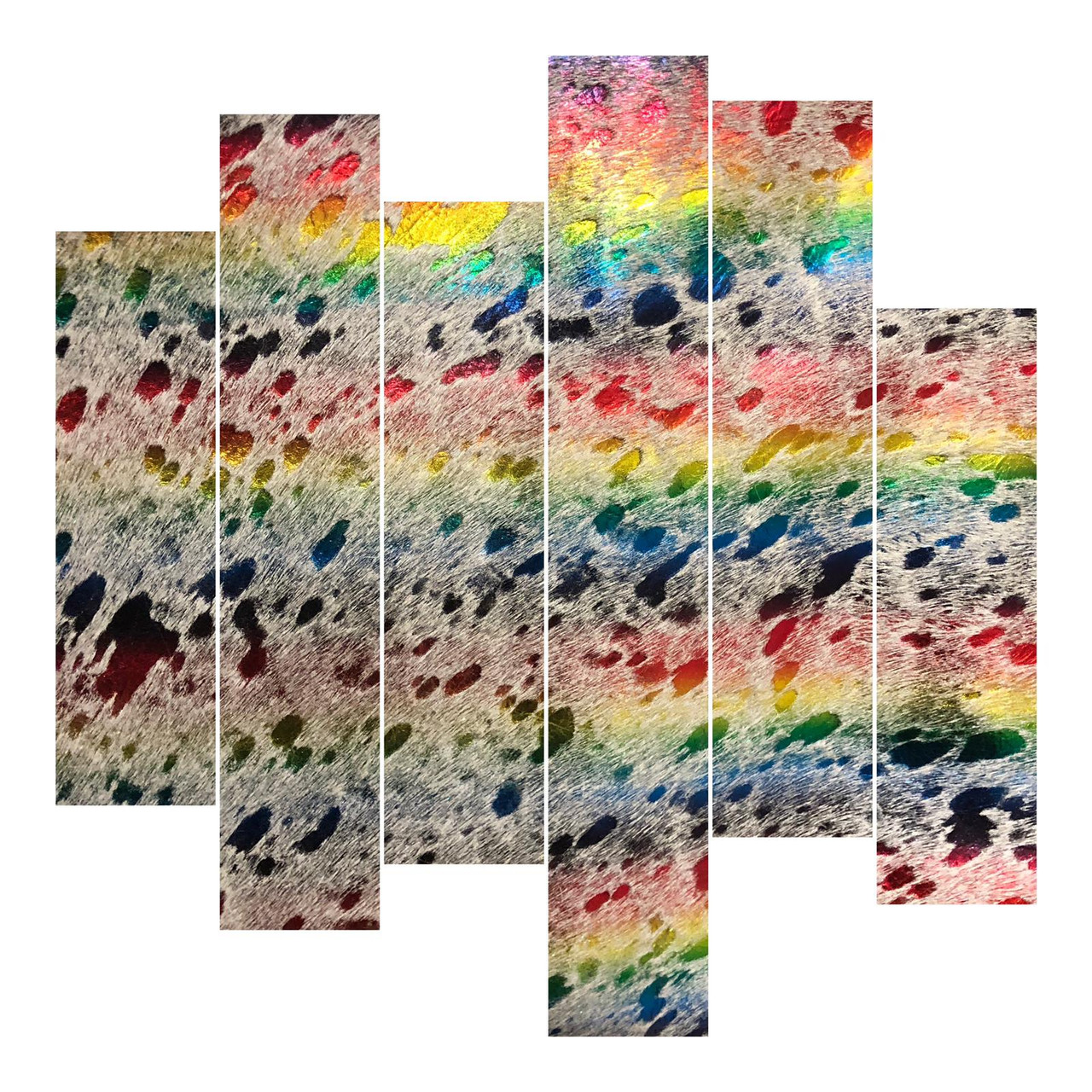 Revamped Rush Wallet- Rainbow Acid Wash Cowhide – The Silver Strawberry