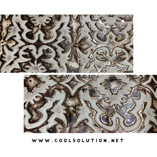 cowhide leather sheet, western leather, gold leather