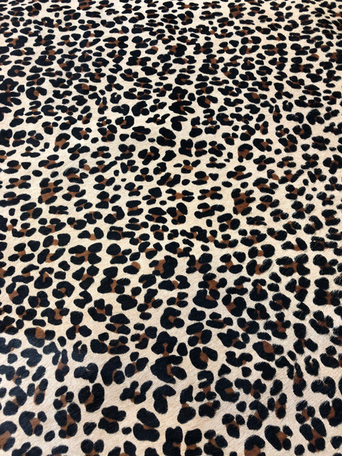 Cheetah Print on Off White Cowhide - Half Hide 18 SqFt