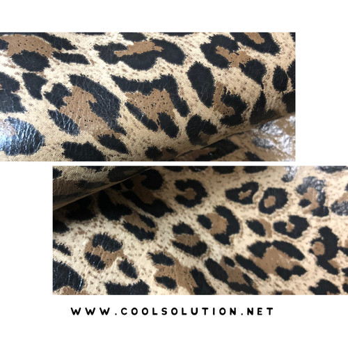 LEOPARD PRINTED leather hide, iridescent metallic goatskin, platinum black  scales textured engraved