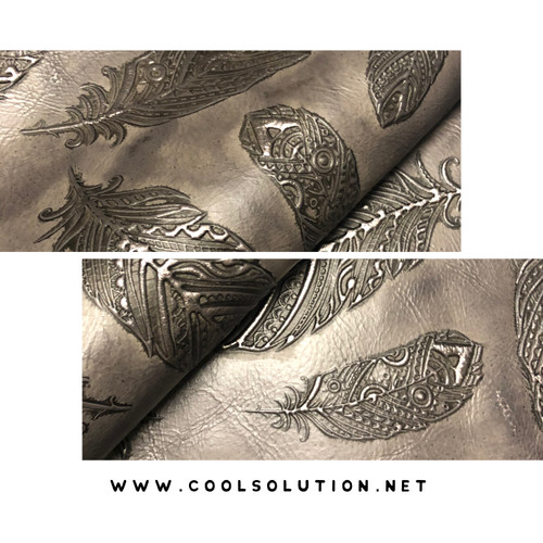 emboss leather, cowhide leather, silver leather, leather for wallets