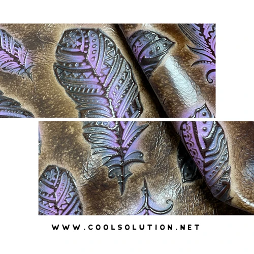 cowhide sheets, cowhide leather, violet leather, leather for bags, plumas