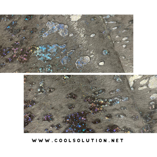 Metallic Acid Wash, Cowhide Metallic, Leather Sheets, hologram acid washed