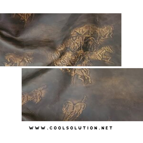 Running Horses Mustang, embossed leather sheets,