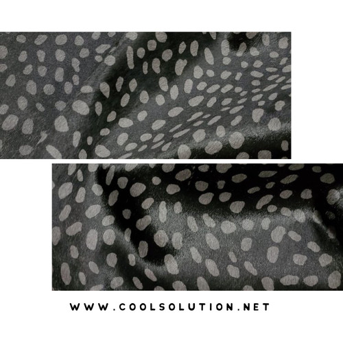 cheetah dark grey, hair on,  cheetah hair on,