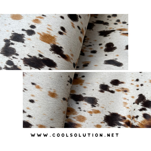 Spots Printed, stenciled cowhide, Cowhide Printed Leather