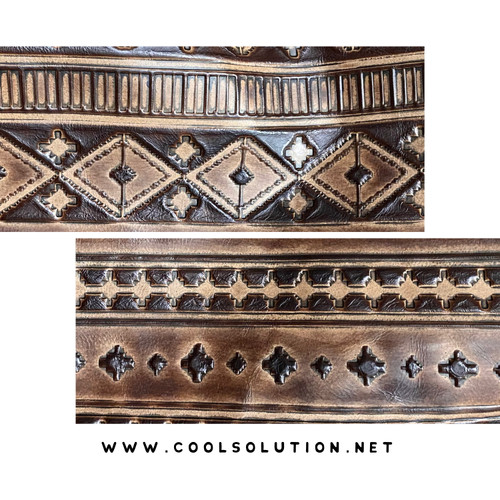 Navajo Leather, Navajo Mocha, Cowhide Embossed