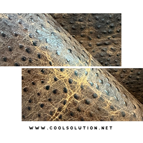 Struzzo Sierra Caramel,  Cowhide Leather Sheet