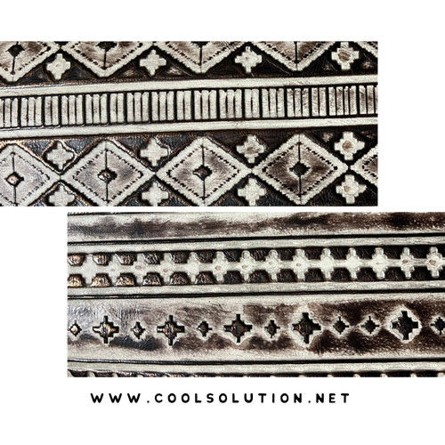 Navajo Leather, Navajo Ivory Chocolate, Leather Sheets, Embossed leather sheets