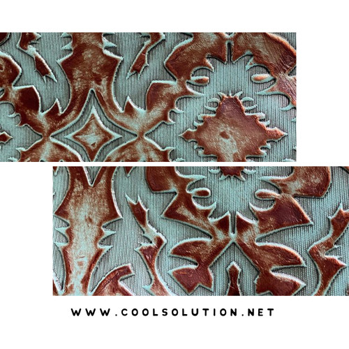 Laredo Sky Blue & Copper, Genuine Leather, Cowhide Leather Sheets