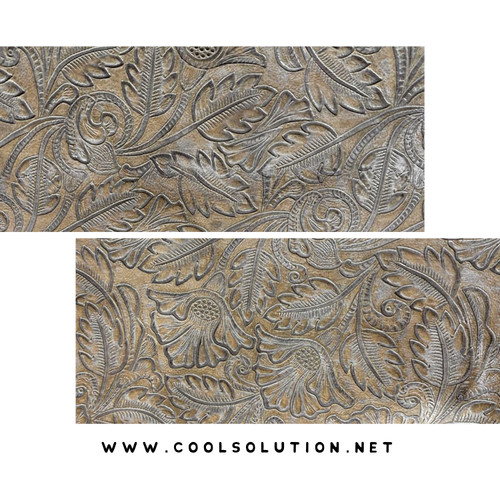 Cowhide Embossed, Emboss Leather, Leather Cuts, Autumn Chestnut
