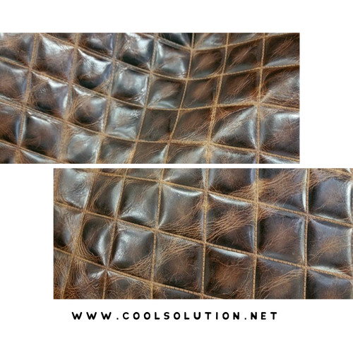 Embossed Leather, Leather Sheets, Diamond Stitch Walnut, Diamond Stich Collection