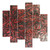 Embossed Leather, Leather Sheets, Red Leather, Floral pattern