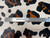 animal printed leopard hair on hide, stenciled