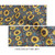 Western Sunflower printed cowhide leather with yellow sunflowers, turquoise foliage, and detailed western floral pattern for leathercraft projects.