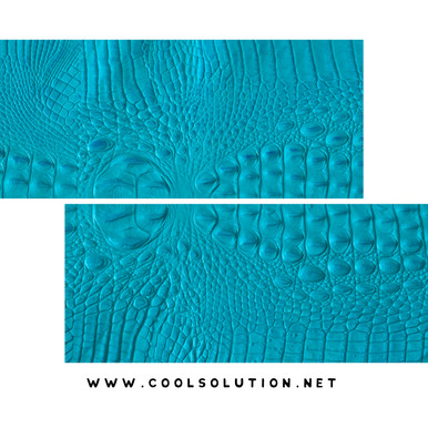 Country Gal Must Have! Turquoise/Brown Croc Cowhide Leather