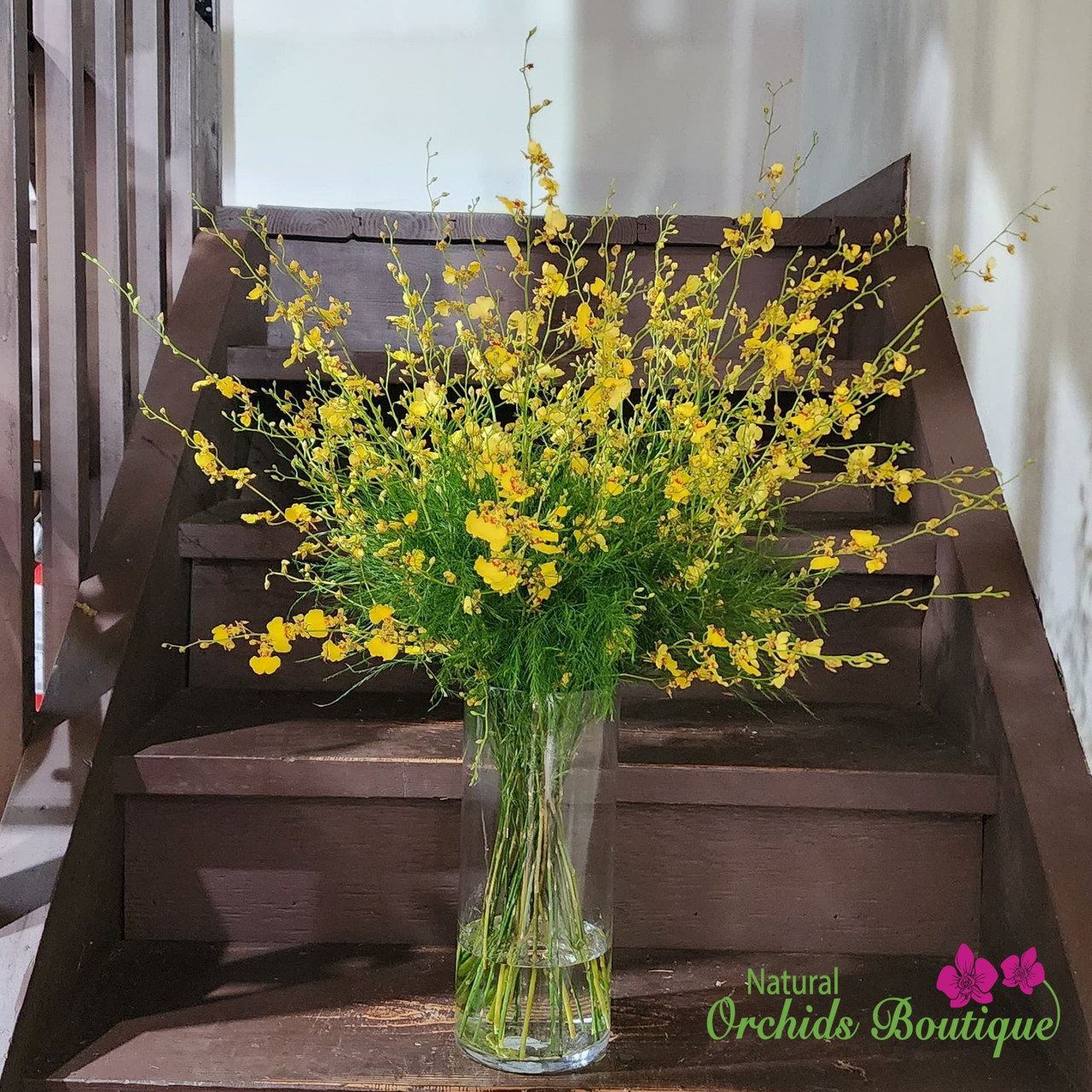 Elegant Yellow Oncidium Orchid Cut Bouquet for Mother's Day