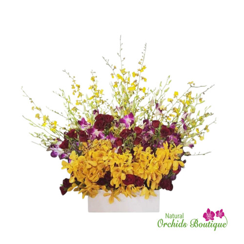 Exotic Mix Orchids Flower Arrangement | Elegant Flower Arrangements