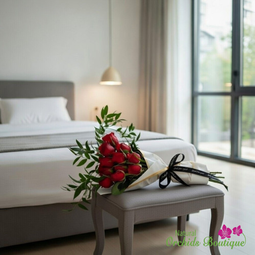 Red Roses Flower Bouquet for Valentines Day