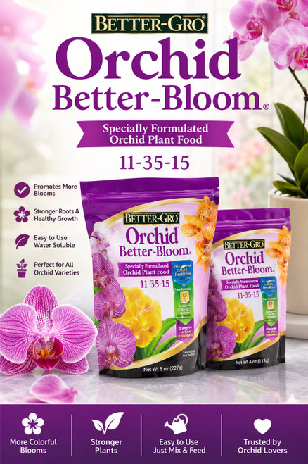 Bloom-boosting orchid fertilizer for Phalaenopsis and indoor orchids