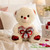 Romantic Flower and Teddy Bear Gift