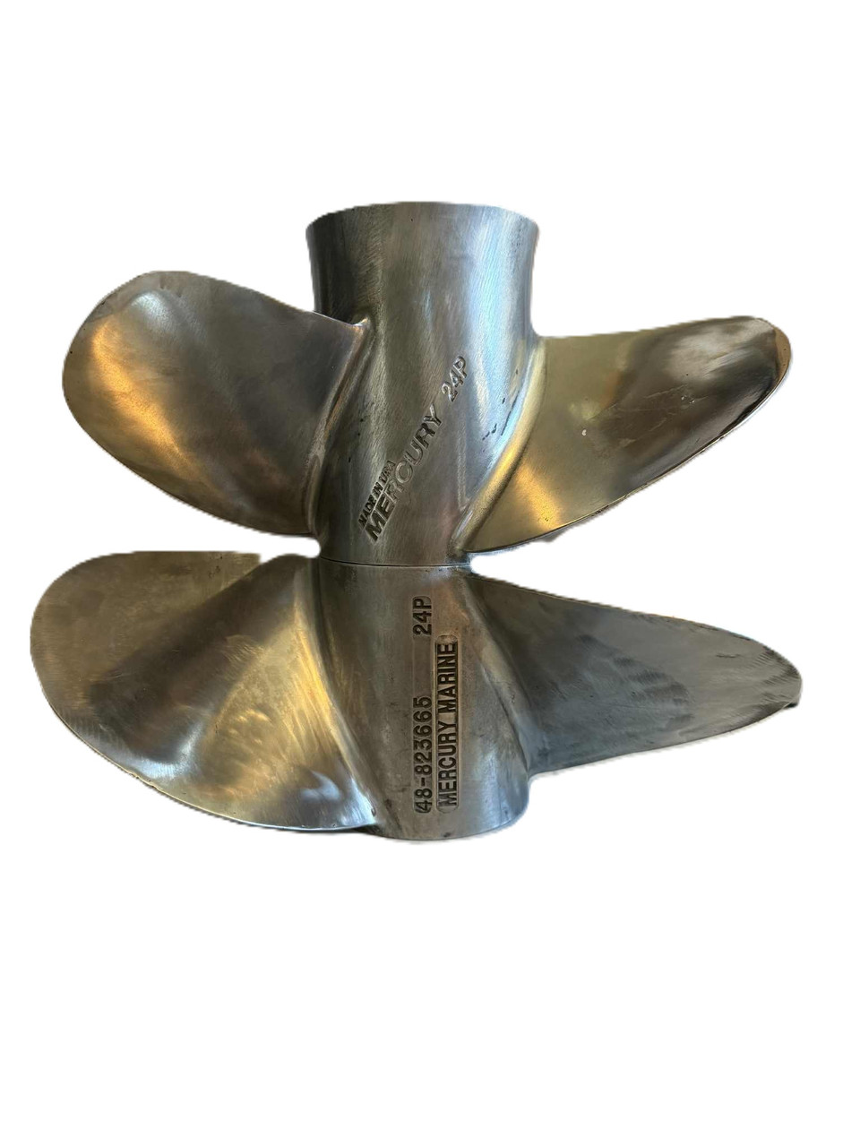 USED 48-823665 & 48-823666 Mercury Bravo 3 III SS Dual Propellers