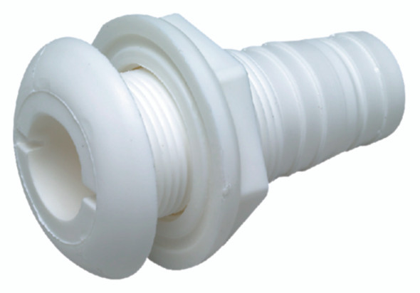 18091 Seachoice White Plastic Thru-Hull With Broad Flange