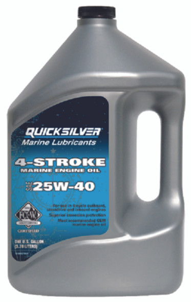 8M0078634 Quicksilver Mercury 4 Stroke 25W-40 Engine Oil 4L