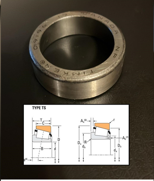 USED 09196 Timken Tapered Roller Bearing Single Cup / Race Only