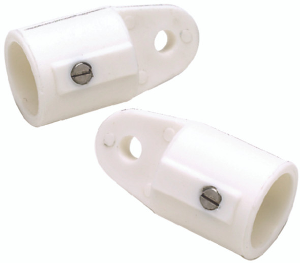 76101 Seachoice 7/8" Bimini Tops White External Eye End Fittings 2/PK