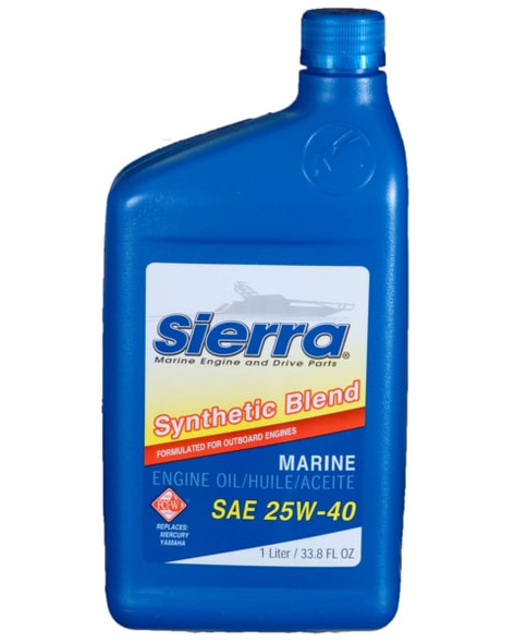 18-9440-8 Sierra SAE 25W40 FCW Synthetic Blend Engine Oil 1L