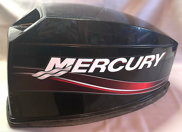 USED 9163T19 Mercury Black Top Cowling 15-25hp 2 Stroke