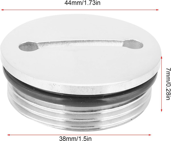 316 Stainless Steel Polished Boat Fuel screw-in Tank Cap 45 x 45 x 17 millimeters