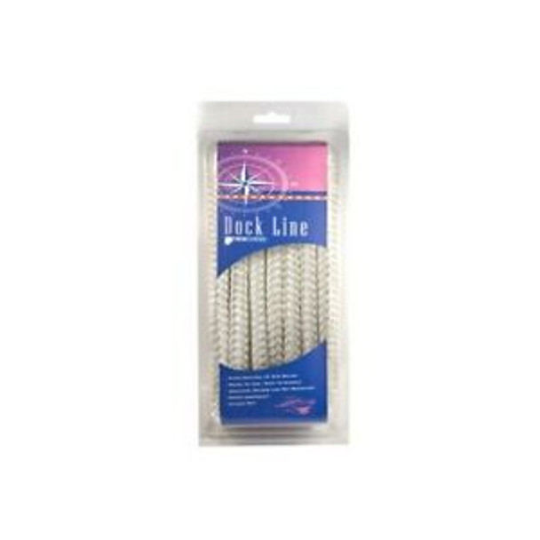 458325 Unicord Nylon Double Braided White Dock Line 3/8" x 20’