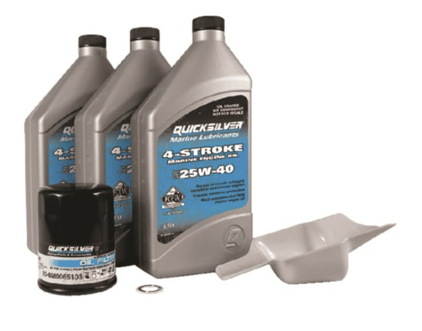 8M0081912 Quicksilver Mercury 4 Stroke Oil Change Kit 25w40 40/50/60hp EFI