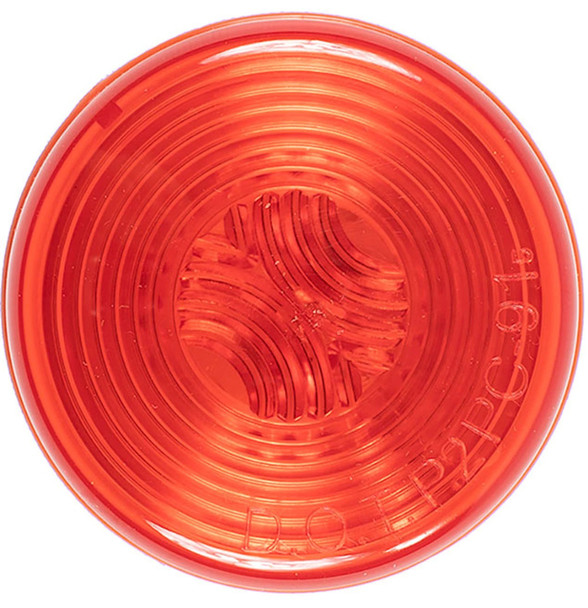 113-33810 Wesbar 2in Round Red Side Trailer Marker Lens 203381