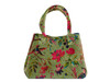 AB108B-PARADISE BIRDS OLIVE HANDBAG