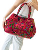 AB108-PARADISE BIRDS RASBERRRY HANDBAG