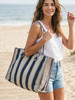 AFP-MYSTIC INDIGO STRIPED XL TOTE