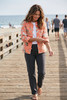 SJ-TROPICS PEACH FLORAL QUILTED JACKET