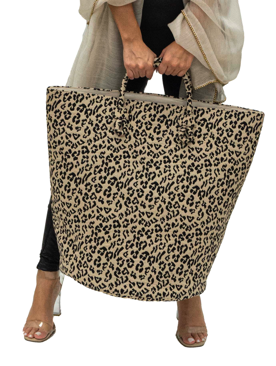 DAY L CHEETAH BEIGE SHLEPPER TOTE