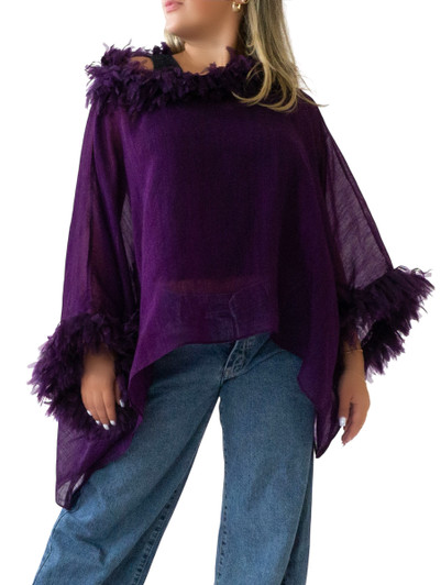 56-GARBO PURPLE PONCHO
