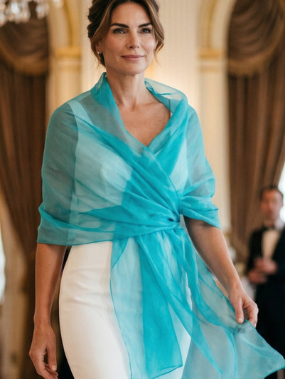 15-LUMINE SKY BLUE SHAWL