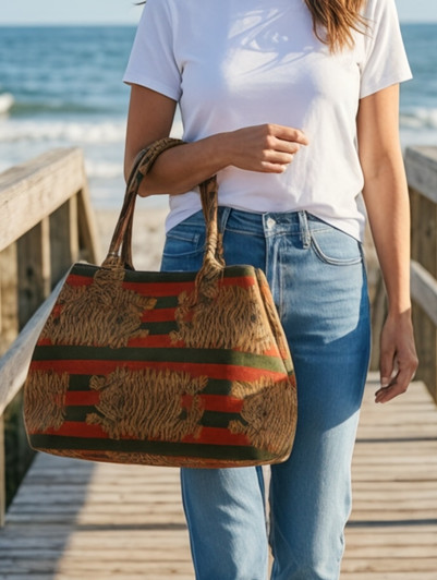 AB108a-NOMADIC TIGER GREEN HANDBAG