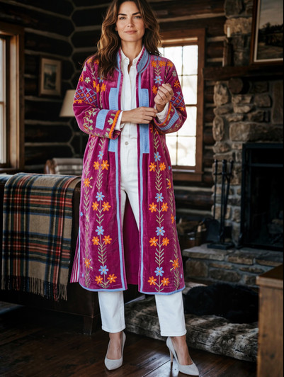SRV-SAHARA RASBERRY LONG JACKET